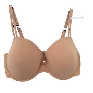 Aerie Demi Underwire Bra 38DD Nude Demi Adjustable Strap Lightly Padded SMOOTHEZ